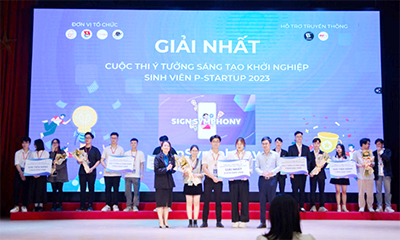 Ý tưởng ứng dụng kết hợp AI và ngôn ngữ ký hiệu đạt giải Nhất P-Startup 2023