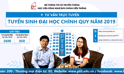 PTIT tư vấn trực tuyến tuyển sinh đại học chính quy năm 2019