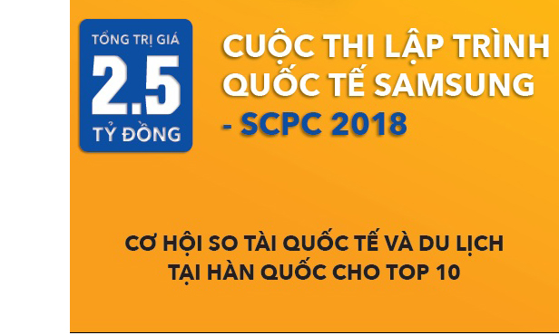 Cuộc thi Lập trình Quốc tế Samsung – SCPC 2018