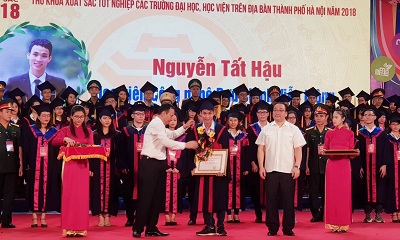 Sinh viên PTIT được vinh đanh tại Lễ tuyên dương Thủ khoa xuất sắc tốt nghiệp các trường đại học, Học viện trên địa bàn thành phố Hà Nội năm 2018