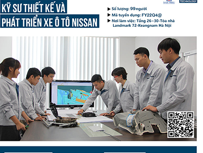 Công ty TNHH Nissan Automotive Technology Viet Nam tuyển dụng kỹ sư thiết kế và phát triển xe ô tô NISSAN