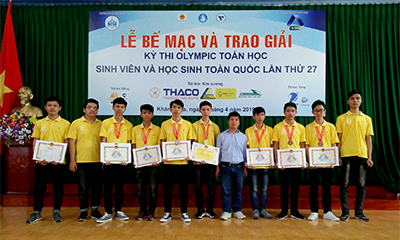 8/10 sinh viên Học viện đạt Giải trong Kỳ thi Olympic Toán học học sinh – sinh viên toàn quốc năm 2019