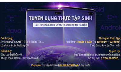 Chương trình thực tập tại SVMC SVMC INTERNSHIP PROGRAM 2020