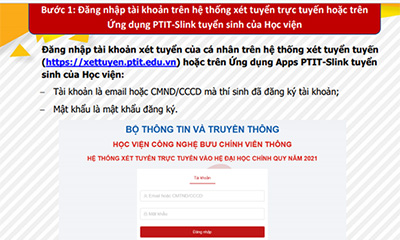 Học viện Công nghệ BCVT: Thí sinh nhập học bằng hình thức trực tuyến