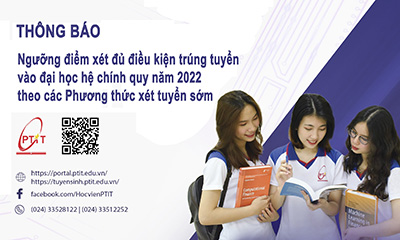 Thông báo ngưỡng điểm xét đủ điều kiện trúng tuyển vào đại học hệ chính quy năm 2022 theo các phương thức xét tuyển sớm