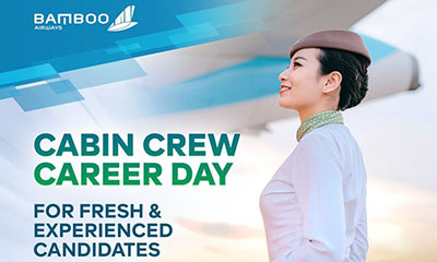 Ngày hội tuyển dụng tiếp viên hàng không BAMBOO AIRWAYS – Khởi hành chuyến tàu ngược gió vươn cao 2022