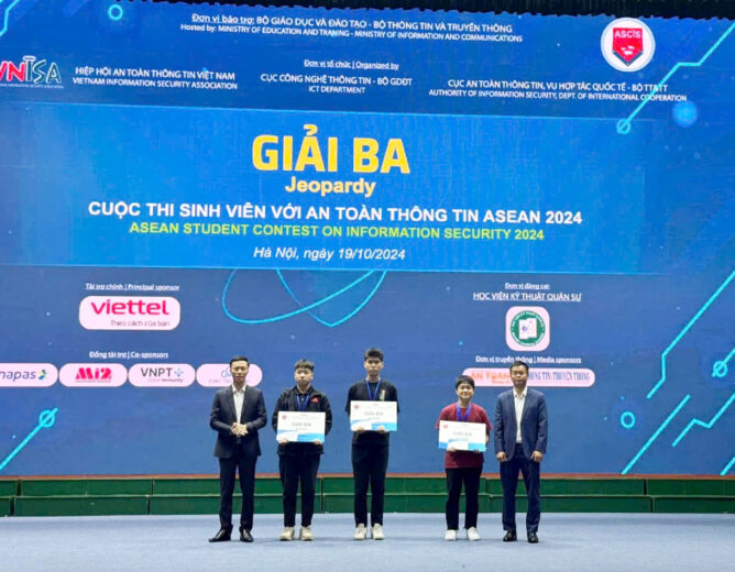 Sinh viên PTIT đạt thành tích cao tại cuộc thi ‘Sinh viên với An toàn thông tin ASEAN 2024’