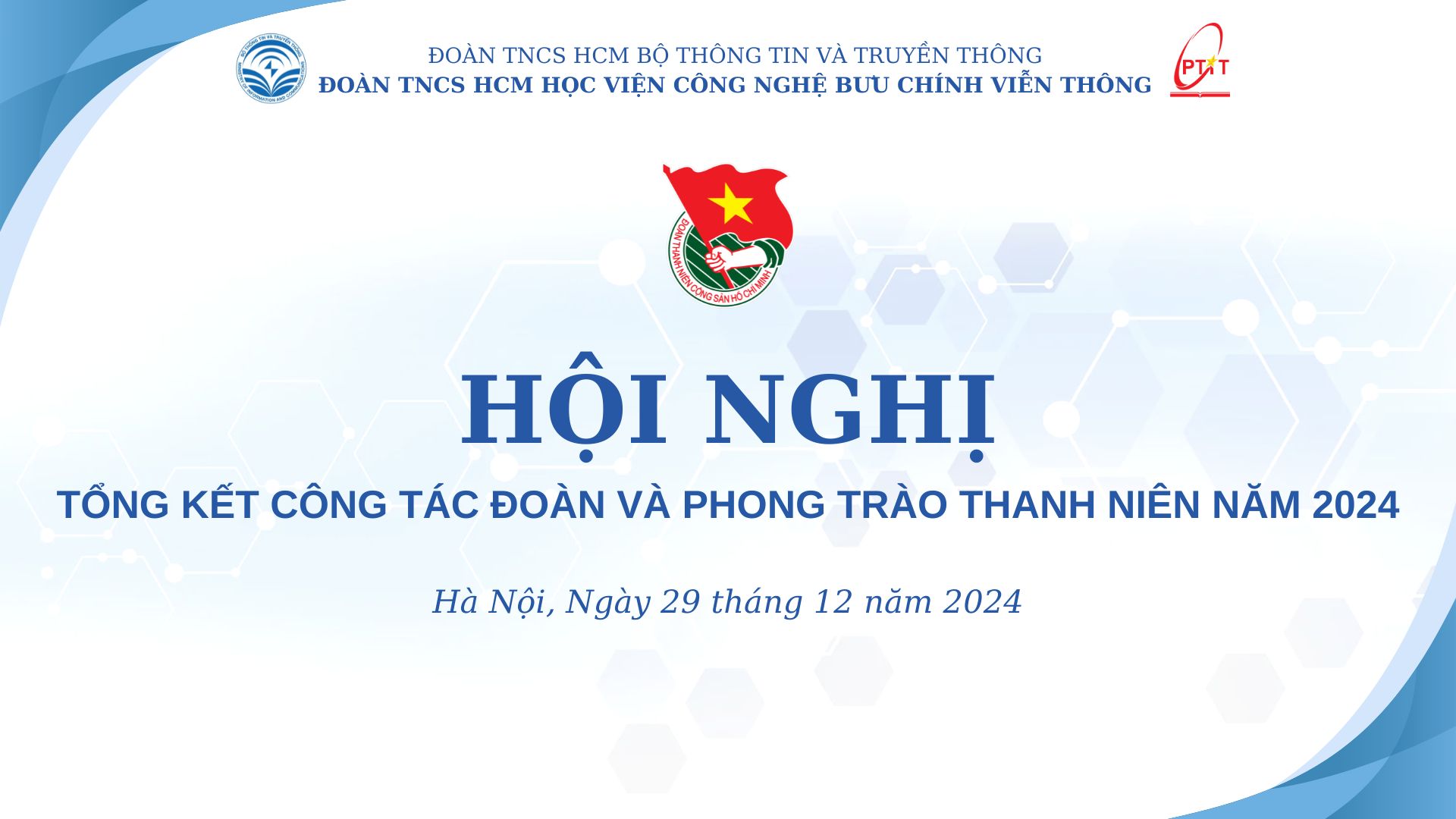 PTIT tổ chức Hội nghị tổng kết công tác đoàn và phong trào thanh niên 2024