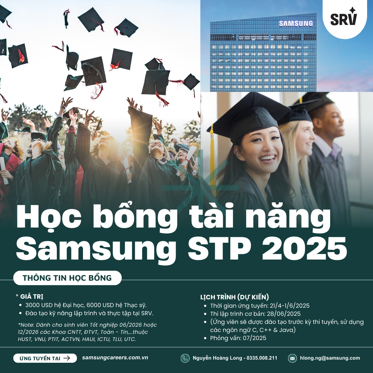 Thông báo chương trình học bổng tài năng Samsung 2025
