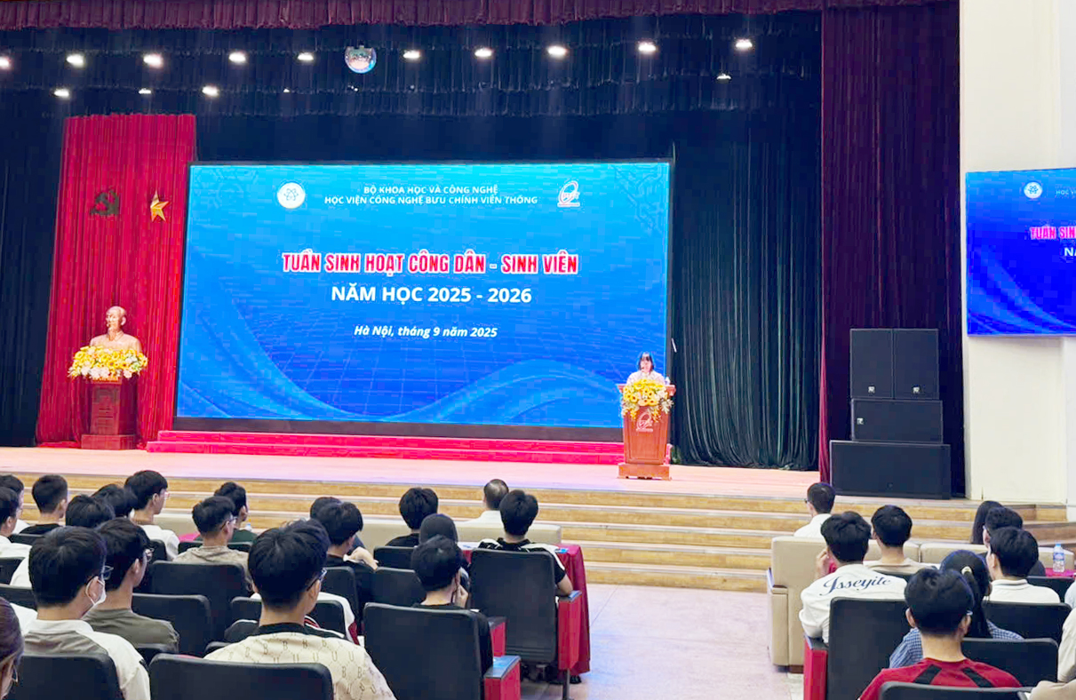 Tân sinh viên PTIT hứng khởi bước vào Tuần sinh hoạt công dân – sinh viên năm học 2025 -2026