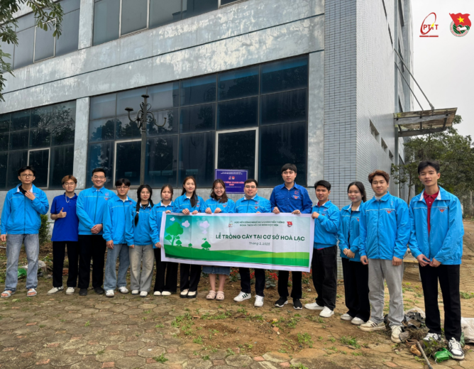 Tuổi trẻ Học viện Công nghệ Bưu chính Viễn thông ra quân hưởng ứng Tết trồng cây tại cơ sở Hòa Lạc
