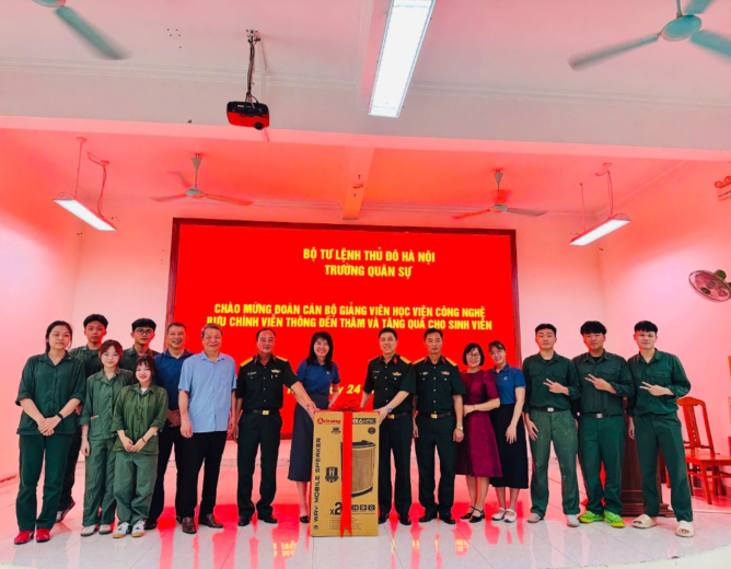 Học viện thăm và động viên gần 1300 sinh viên D25 đang học Giáo dục Quốc phòng – An ninh đợt 1