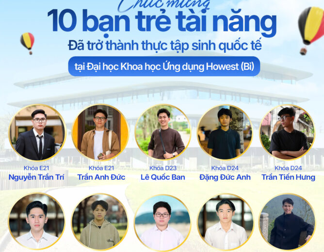 10 sinh viên PTIT tham gia chương trình thực tập ngắn hạn tại Đại học Khoa học Ứng dụng Howest, Vương quốc Bỉ