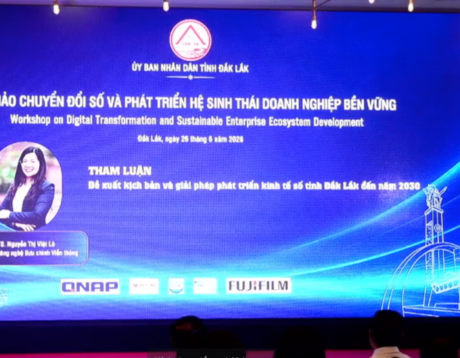 Lab Kinh tế số, Học viện Công nghệ Bưu chính Viễn thông tham gia hội thảo về chuyển đổi số và phát triển hệ sinh thái doanh nghiệp bền vững tại Đắk Lắk