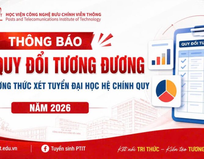 Thông báo Bảng quy đổi tương đương giữa các Phương thức xét tuyển đại học hệ chính quy năm 2026