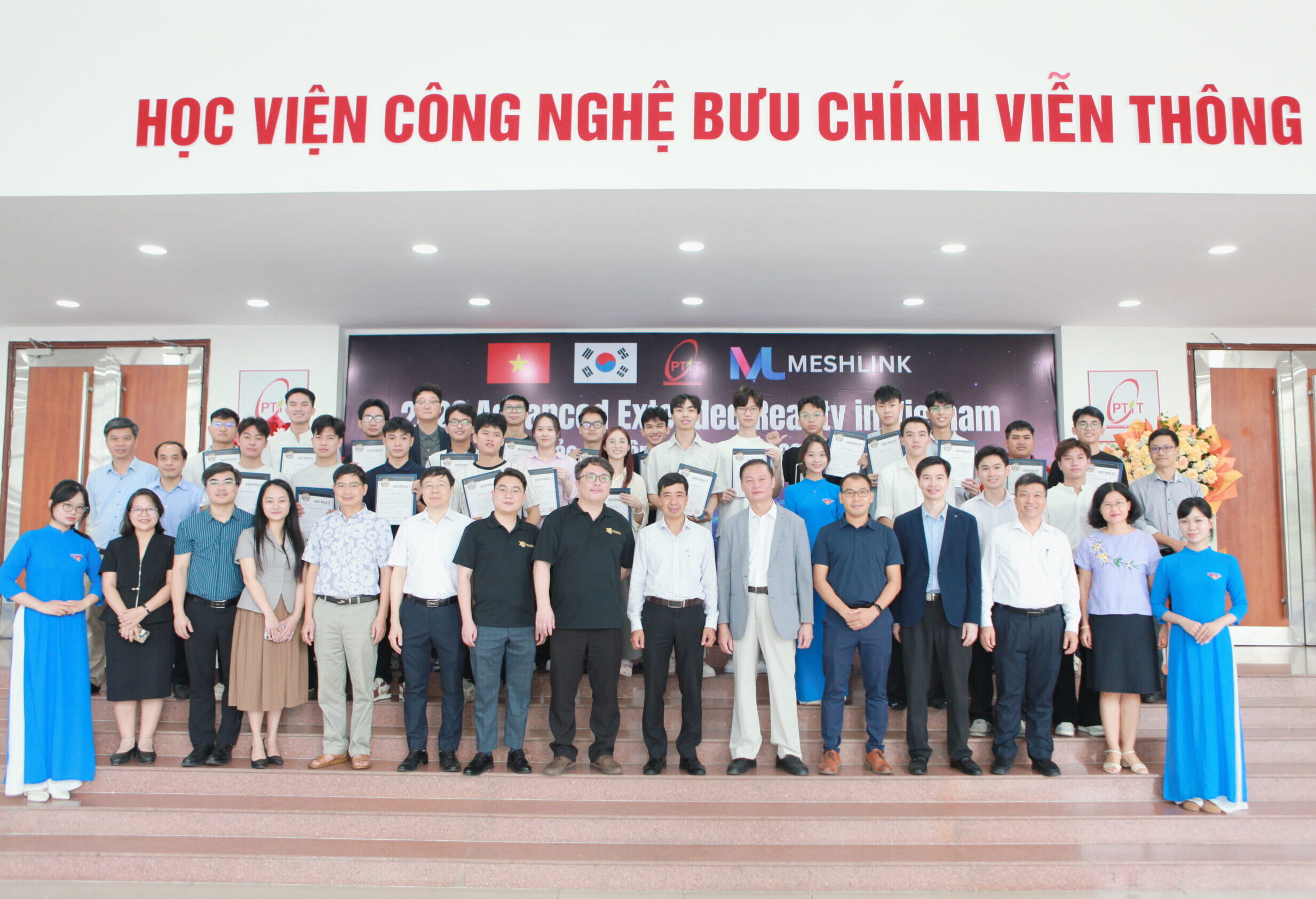 Học viện Công nghệ Bưu chính Viễn thông và Công ty Meshlink (Hàn Quốc) thúc đẩy hợp tác ứng dụng XR và AI trong đào tạo công nghệ bán dẫn