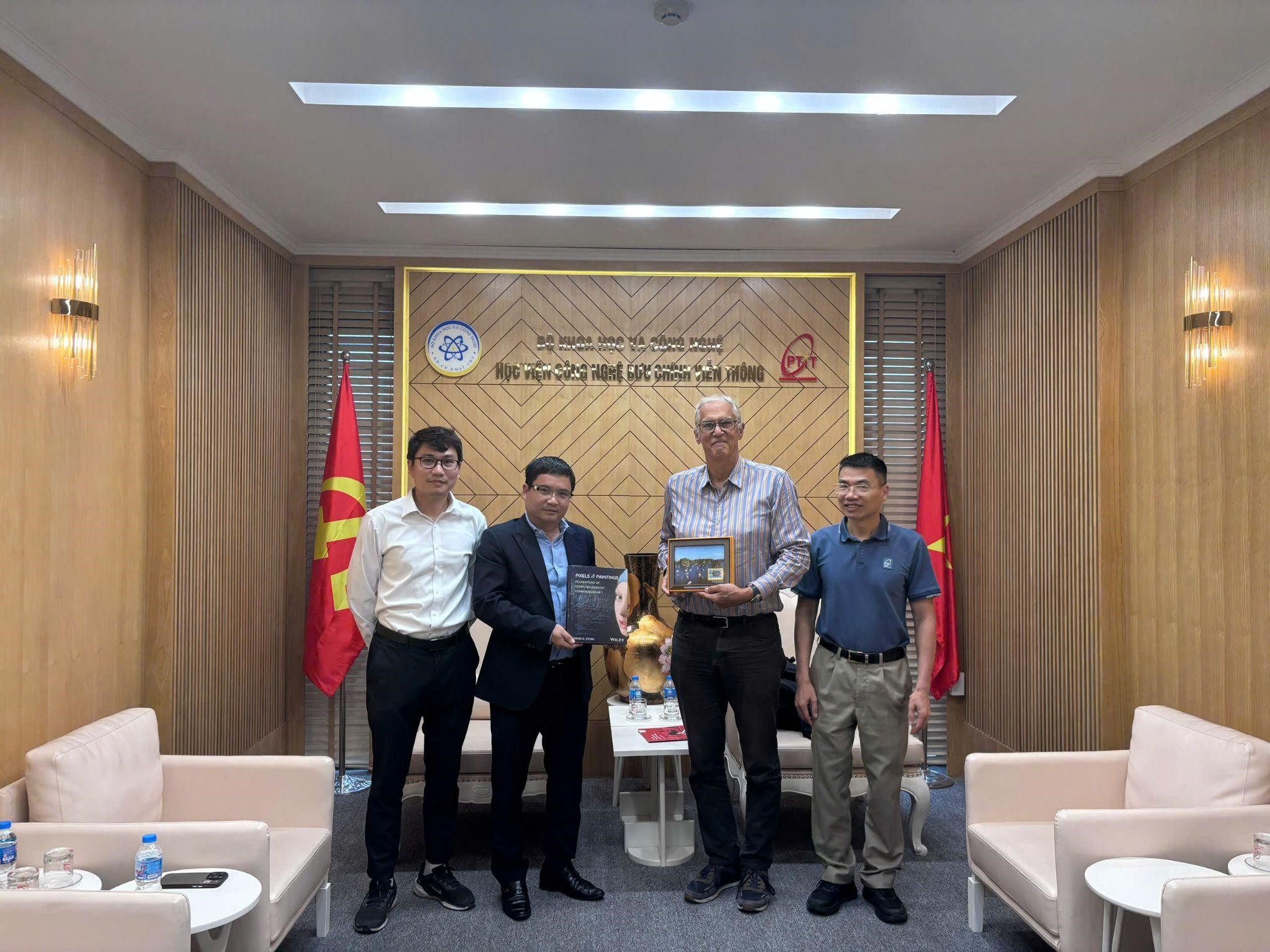 Học viện Công nghệ Bưu chính Viễn thông thúc đẩy hợp tác nghiên cứu và đào tạo trí tuệ nhân tạo với Giáo sư David Stork, Đại học Stanford