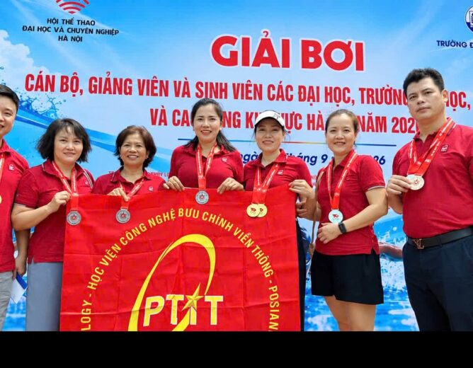 Học viện Công nghệ Bưu chính Viễn thông giành 9 huy chương tại Giải Bơi cán bộ, giảng viên và sinh viên các đại học, trường đại học, học viện và cao đẳng khu vực Hà Nội năm 2026