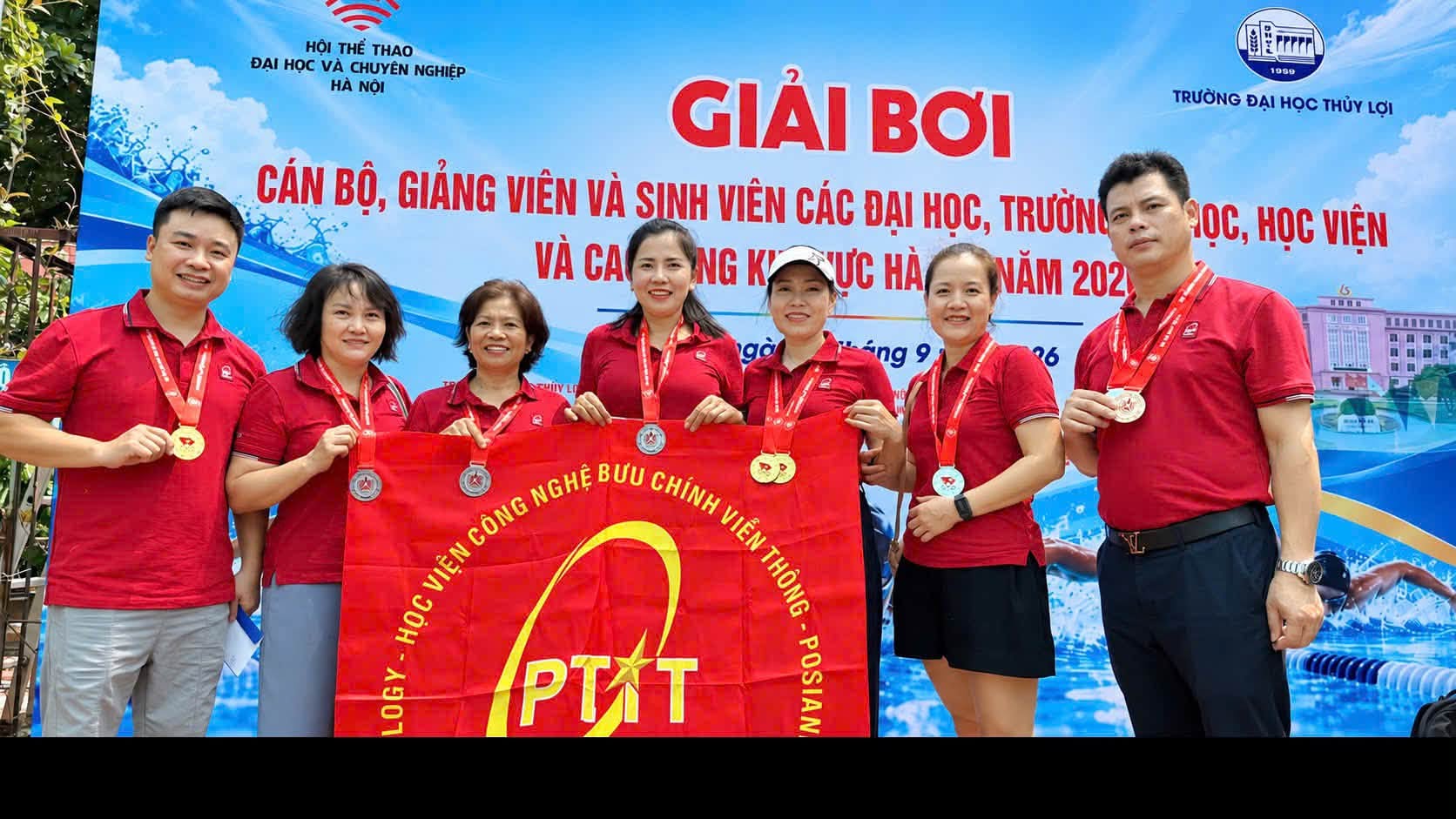 Học viện Công nghệ Bưu chính Viễn thông giành 9 huy chương tại Giải Bơi cán bộ, giảng viên và sinh viên các đại học, trường đại học, học viện và cao đẳng khu vực Hà Nội năm 2026